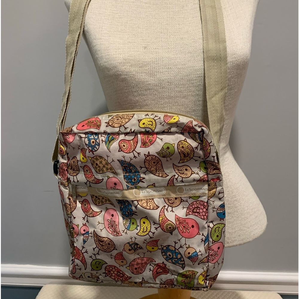 Rainbow Bird Graphic all over shoulder crossbody bag from Le Sport Sac